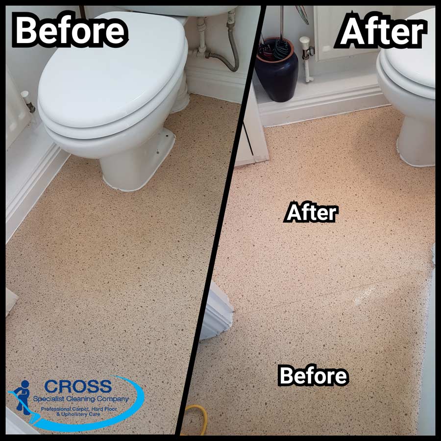 Bathroom vinyl floor cleaning Brighton, Sussex