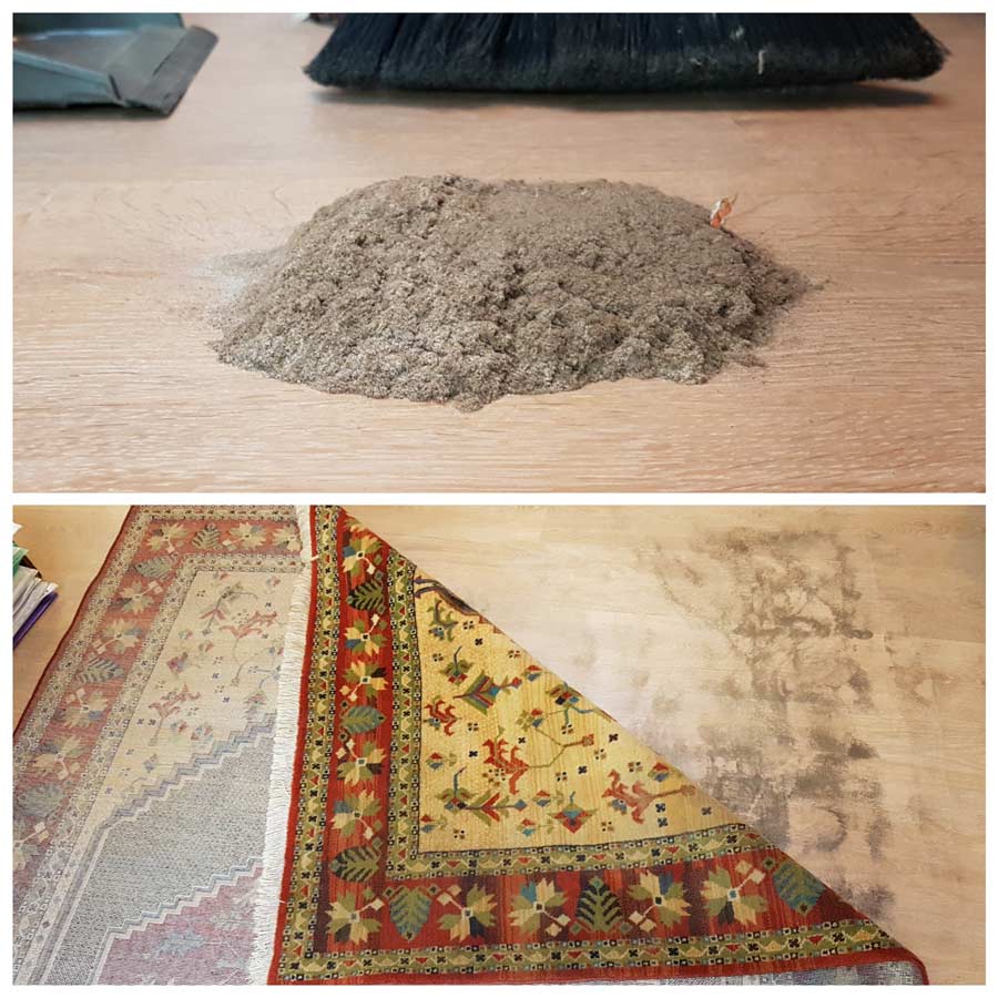 Rug Cleaning Sussex - Dry soil removal from rug