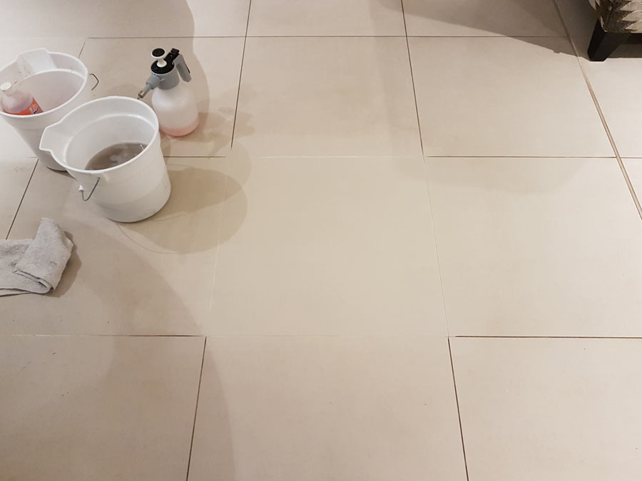 Stone floor cleaning TileMaster Brighton and Sussex – test patch Stone Floor Cleaning and Restoration Brighton and Sussex - test patch