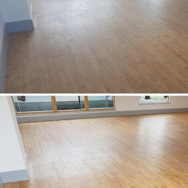 Amtico floor clean Brighton - before and after Amtico floor clean Brighton - before and after