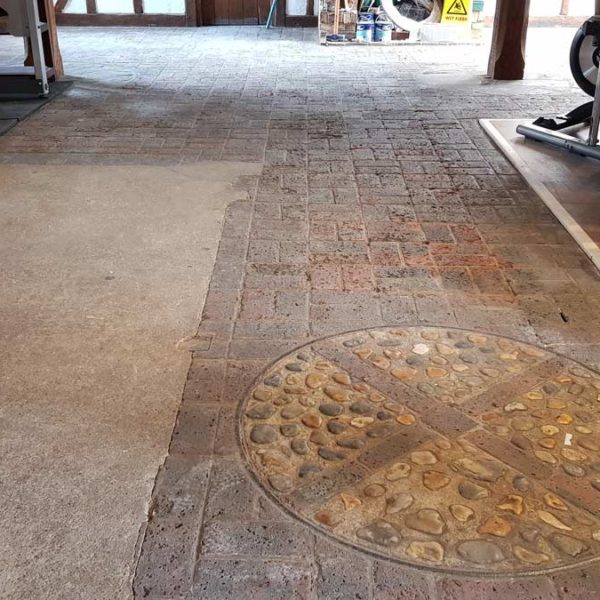 Brick floor restoration - North Chailey - before Brick floor restoration - North Chailey - before