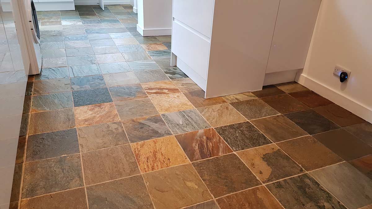 Chinese slate tile floor restoration – Brighton – after Chinese slate tile floor restoration - Brighton - after