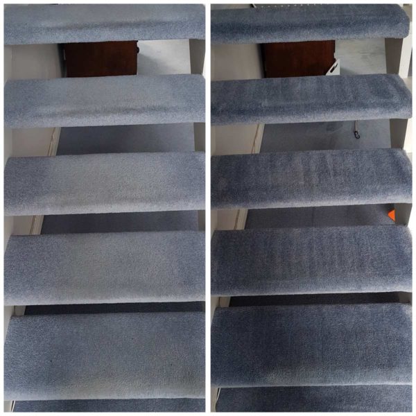 Grey stair carpet cleaning before and after steam cleaning Grey stair carpet cleaning before and after steam cleaning