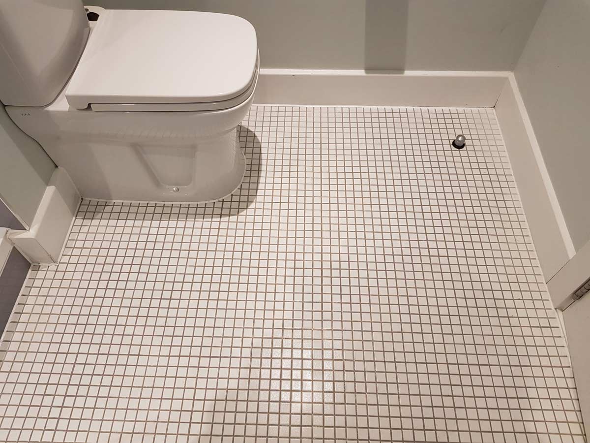 Tile floor cleaning – Malmaison, Brighton – before Tile floor cleaning - Malmaison, Brighton - before