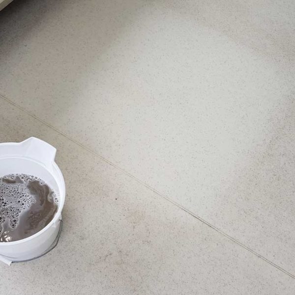 Vinyl floor cleaning demo after Vinyl floor cleaning demo after
